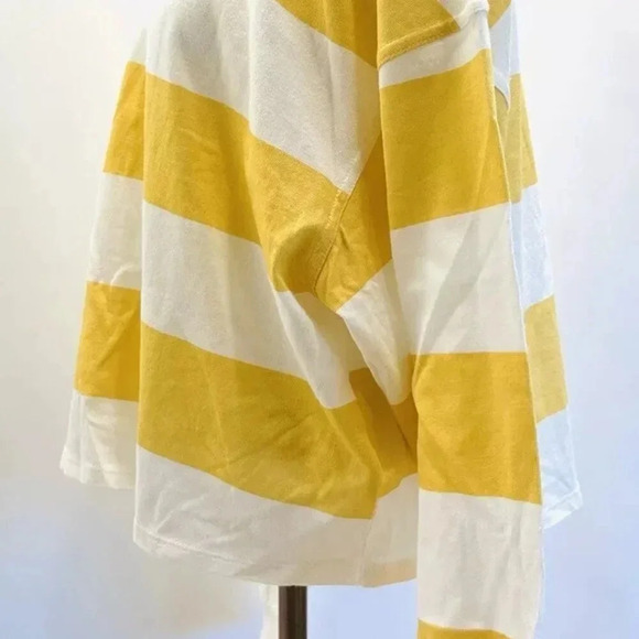 NWT SO Juniors Long Sleeve Pullover Collared Neck Striped Yellow Shirt Size XL - Picture 8 of 12